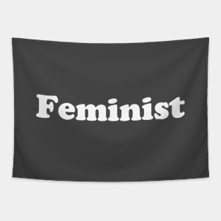 Feminist, white Tapestry