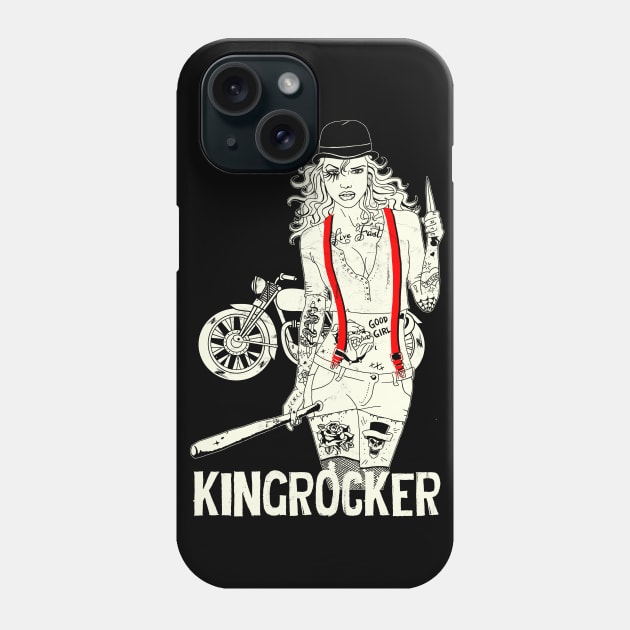 tattooed girl Phone Case by Kingrocker Clothing