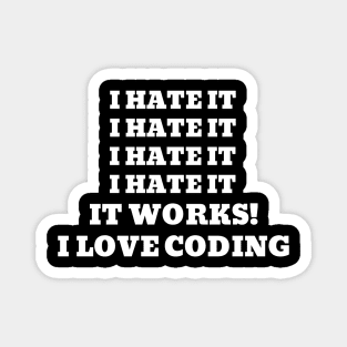 I Love Coding Magnet