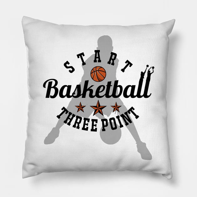 Start Basketball Start Three Point Pillow by soaktrendingworld