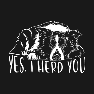 Border Collie I herd you herding dog saying T-Shirt