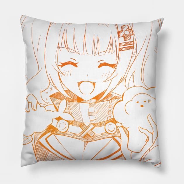 Eat Healthy With Luna! Pillow by mikmix