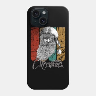 Merry Christmas Vintage Hipster Style Santa Claus Phone Case