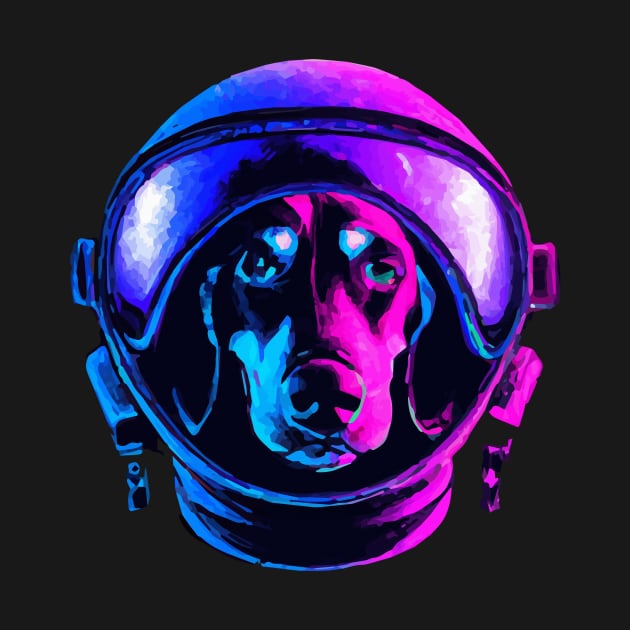 Dachshund Astronaut Dog Owner Wiener Dog Synthwave Dog by BetterManufaktur