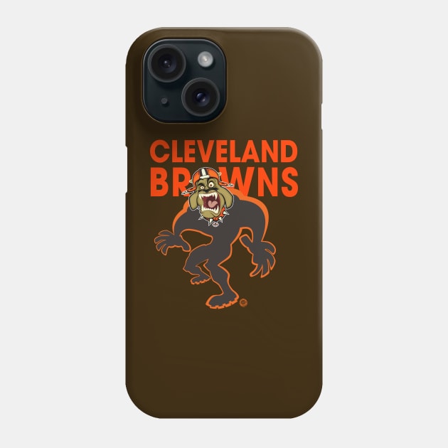 Cleveland Browns BullDawg Whoosh Growler 2 Phone Case by Goin Ape Studios