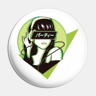 Party! - Sad Japanese Aesthetic - Green Ver Pin