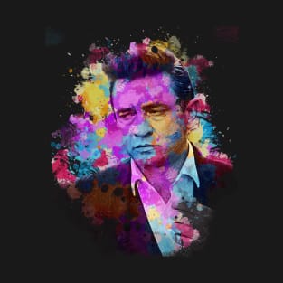 Johnny Cash - Watercolor Illustration T-Shirt