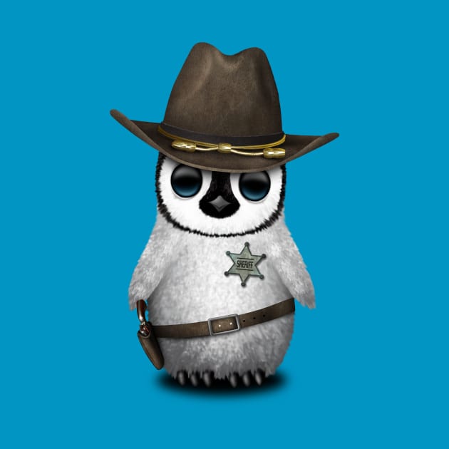 Cute Baby Penguin Sheriff by jeffbartels