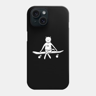 Cat on a skateboard Phone Case