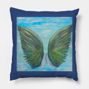 free wings in the clouds Pillow