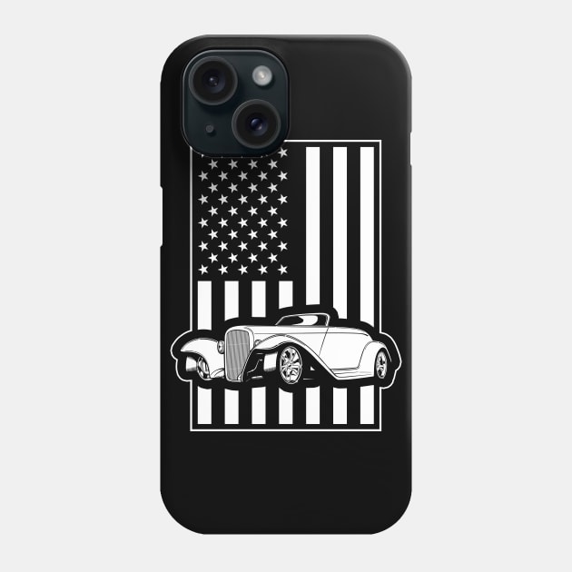 Hot Rod American Pride Flag Phone Case by RadStar