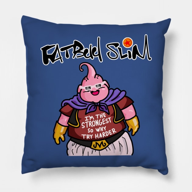 Fat Buu Slim Pillow by JPenfieldDesigns