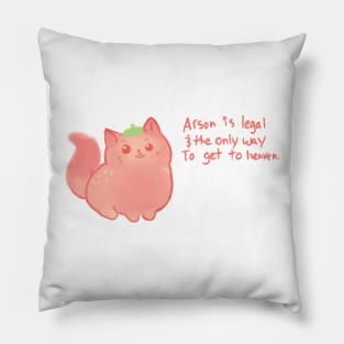 strawberry arson cat Pillow