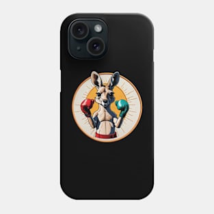 Boxing Kangaroo Embroidered Patch Phone Case