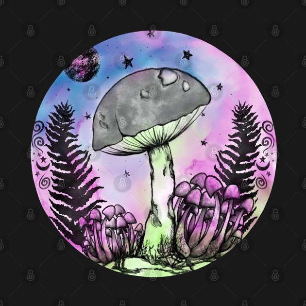 Foraging Mushroom on the Forest Floor. by Bessette Art