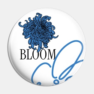 Bloom | blue flower peony Pin