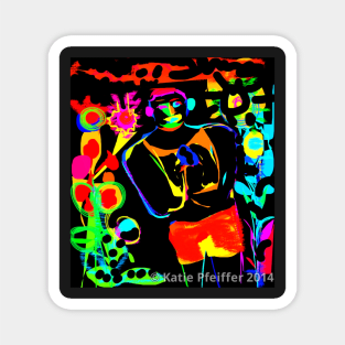 Mod Abstract Ballet Dance Man Magnet