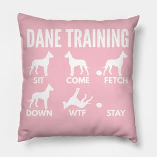 Great Dane Training Dane Dog Tricks Pillow