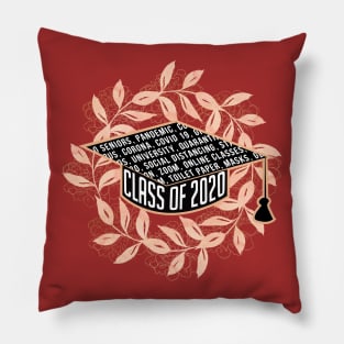 Class of 2020 Graduation Cap Gold Crown Pillow