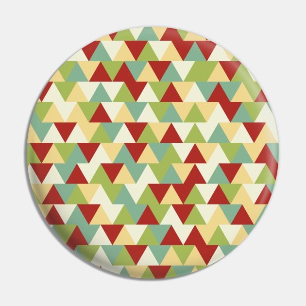 Retro Christmas Triangles Pin by sallycummingsdesigns