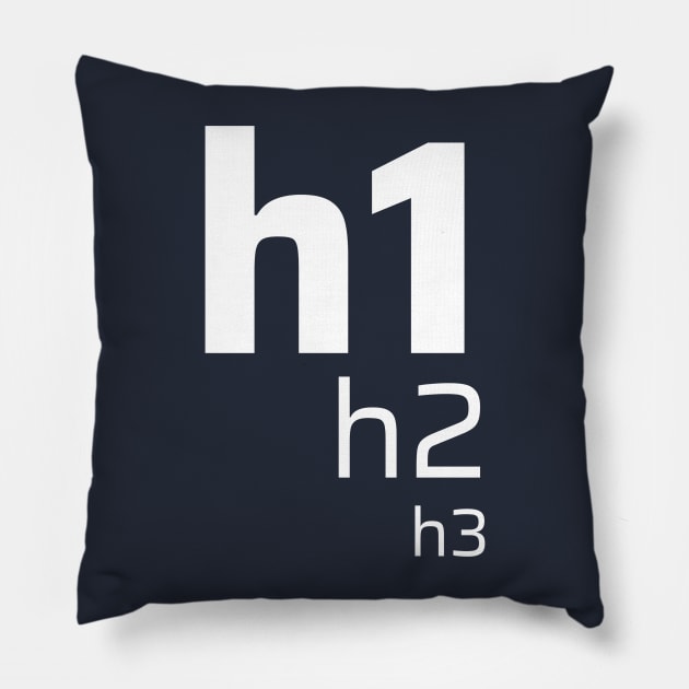 H1 Tag Pillow by CyberChobi