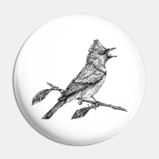 Leaden Flycatcher Bird Pin