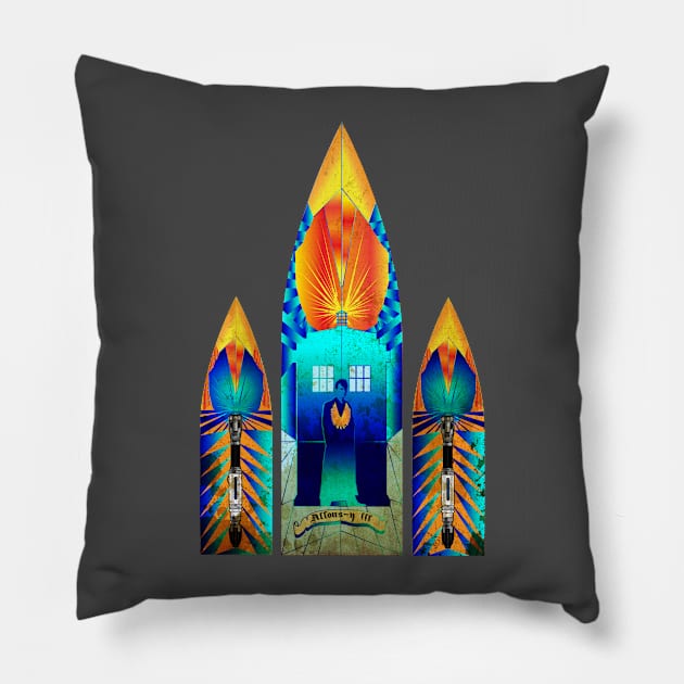 ALLONS-Y!!!!! Pillow by KARMADESIGNER T-SHIRT SHOP