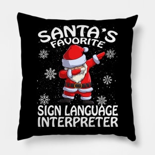 Santas Favorite Sign Language Interpreter Christma Pillow