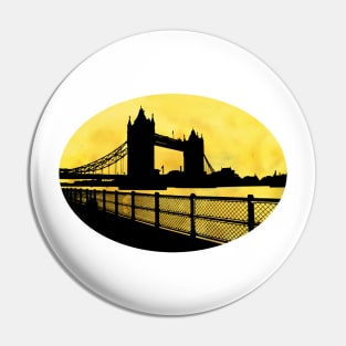 London Bridge Abstract Pin