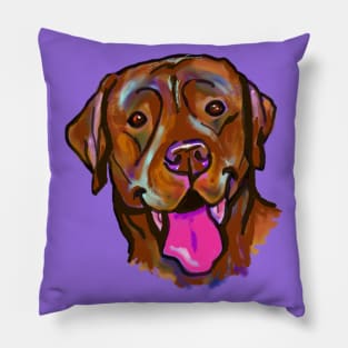 The Happy Chocolate Lab Love of my Life Pillow