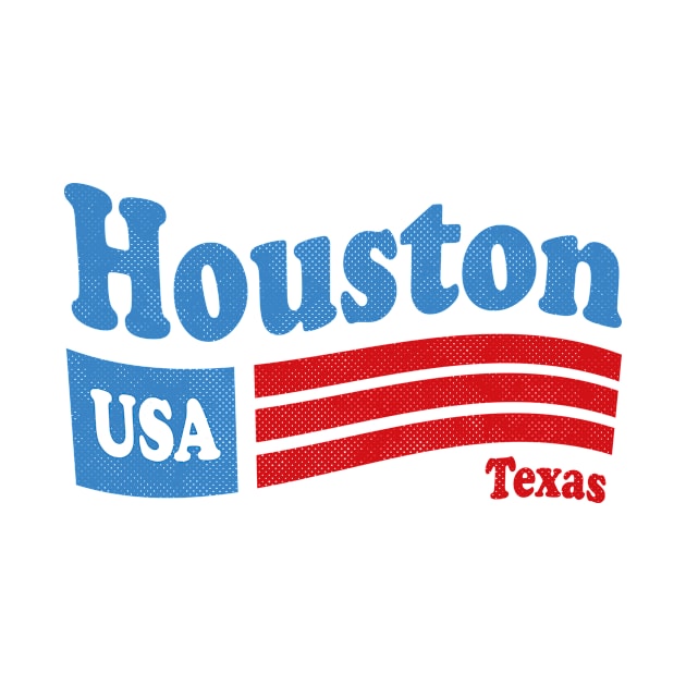 Houston Texas - TX, USA - American Flag 4th of July by thepatriotshop