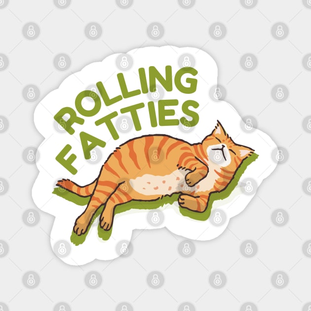 Rolling Fatties Funny Weed Cat Marijuana Magnet by StarMa