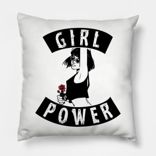 Girl Power feminism graphic tshirt for women, graphic tees Pillow