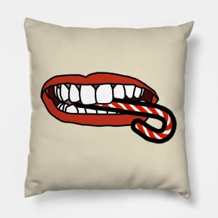 Candy Cane is Food says Mouth Pillow