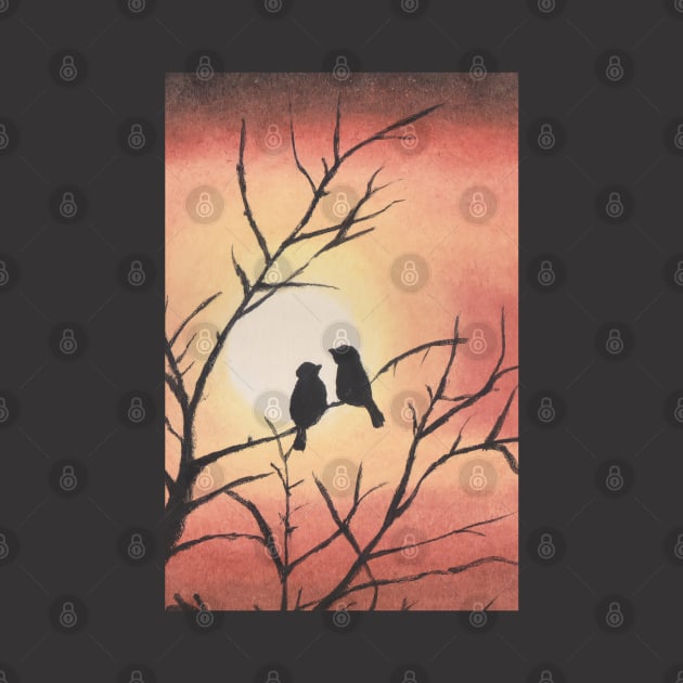 Love Birds in Brown Sunset by jangilbert23