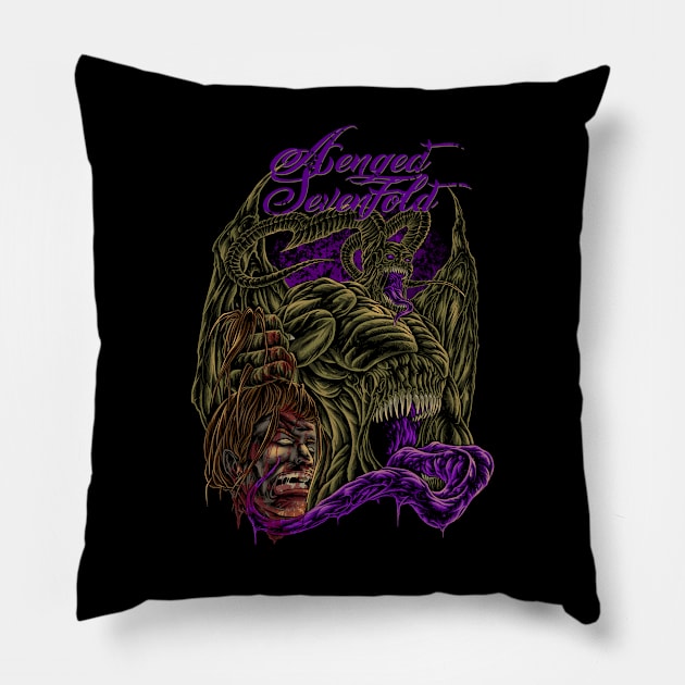 AVENGED BRUTAL Pillow by TOSSS LAB ILLUSTRATION