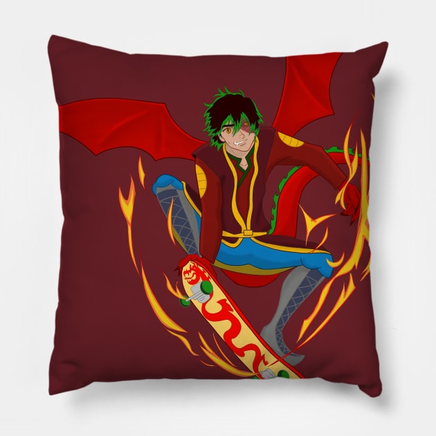 MacDaddy Dragon Lord Pillow by Visions_live