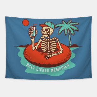 Salt Licked Memories Vintage Skeleton Tapestry