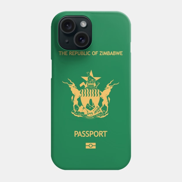 Zimbabwe passport Phone Case by Travellers