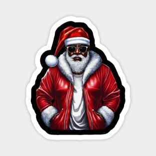 Cool Black Santa Magnet