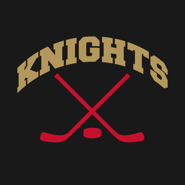 Golden Knights Hockey Small Logo by CovpaTees