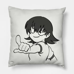 I draw smug tomo pointing / azumanga daioh meme Pillow