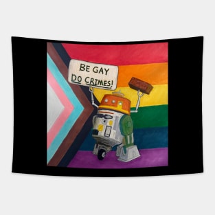 Antifa Pride Robot Tapestry