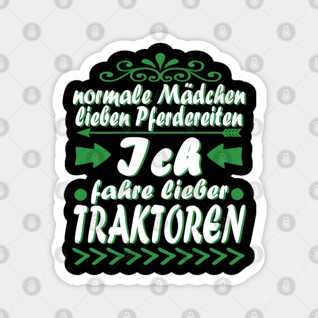 Traktor Bauernhof Mädchen Frauen Bäuerin Magnet by FindYourFavouriteDesign