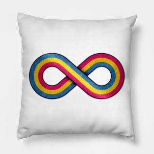 Large Infinity Vector Symbol Striped with Pansexual Pride Flag Pillow