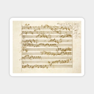 Mozart | Amadeus Mozart original manuscript score Magnet