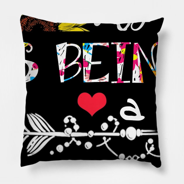 Happiness is being a maw mothers day gift Pillow by DoorTees