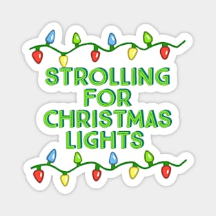 Strolling for Christmas Lights-Green With Xmas Lights Magnet