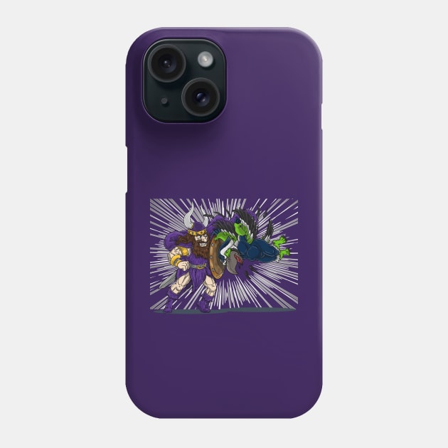 Minnesota Vikings Fans - Kings of the North vs Bashed Birds of the Sea Phone Case by JustOnceVikingShop