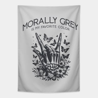 Morally grey, Funny reading gift for book nerds, bookworms Tapestry